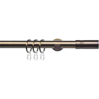 Gardinenstange LIEDECO "CELZYLIN01SG1L" Gr. 1, braun (bronzefarben), L:120cm Ø:25mm, Metall, Gardinenstangen, Gardinenstange, 1-läufig im Fixmaß Ø 25 mm