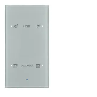 Berker 75142134 Glas-Sensor 2fach Komfort TS Sensor konfiguriert, alu