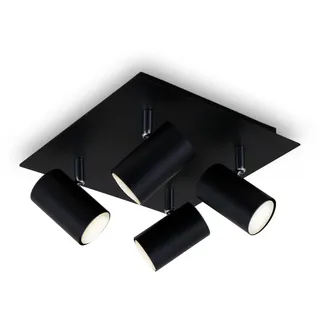 Briloner - Deckenlampe schwenkbar, 4xGU10 40W Schwarz