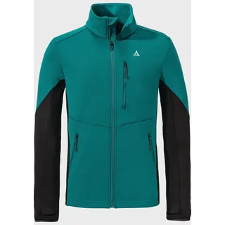 Fleecejacke SCHÖFFEL "Fleece Jacket Lodron M", Herren, Gr. 54, grün (6895, grün), Oberstoff : 94% Polyester 6% Elasthan, regular fit, hoch geschlossener Ausschnitt, Jacken Fleecejacke