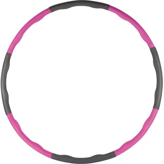 John Gym Wave Fitnessring Fitnessreifen Hula Hoop Reifen Ring Softgrip zerlegbar mit Clicksystem, 32388, Rosa Grau