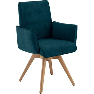 K+W Komfort & Wohnen Drehstuhl Massivholz türkis