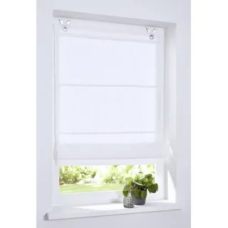 Rollos & More Raffrollo HEINE HOME Gr. 3, weiß, B:80cm H:140cm, Raffrollos,