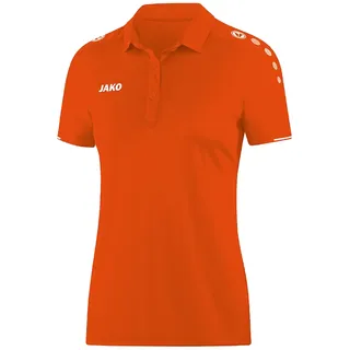 JAKO Damen Poloshirt Classico, Neonorange, 44