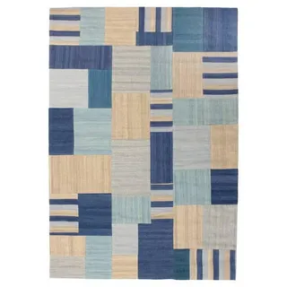 Kayoom Radical 315 Kurzflorteppich 120 x 170 cm Blau/Mehrfarbig