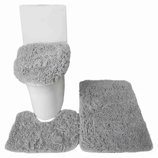 3PCS Bad Matte Wc Deckel Abdeckung U-Förmigen Teppich Nicht-Slip Weichen Boden Wasser Saugfähigen Solide Tür badezimmer Teppich Sitz Set - Weiß, Grün, Rot, Schwarz, Gelb, Orange, Braun, Beige, Rosa, Grau, dunkelgrün, Lila