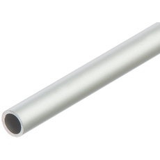 CEZAR Metall Aluminium Rundrohr Ø 8 mm | Länge: 1 M |Materialstärke: 1 MM| Konstruktionsrohr | SILBER | BAUROHR | RUNDES ROHR