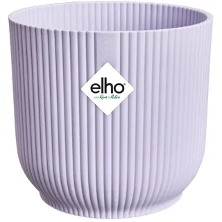 elho Vibes Fold Rund 16 Pflanzentopf - Blumentopf für Innen - 100% recyceltes Plastik - Ø 16.1 x H 14.8 cm - Lila/Zartes Lila