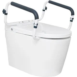 VEVOR Toiletten Aufstehhilfe Toilettensitzerhöhung Armlehne 410–510 mm Einstellbare Breite, 136 kg Tragfähigkeit Robust WC Aufstehhilfe Toiletten Haltegriffe Toilettensitzerhöhung WC Haltegriff