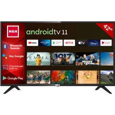 RCA RS42 Android Fernseher 42 Zoll (106 cm) Smart TV mit Google Assistant, Chromecast, Netflix, Prime Video, Google Play Store für DAZN, Disney+ UVM, BT-Fernbedienung, WiFi, Triple-Tuner