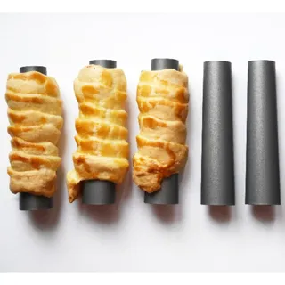 CULIMI Schaumrollen Formen - 13 cm/ 5,1" Schaumrollenform 5 Stück Schillerlockenform Sahnerollen Antihaftbeschichtung Röhrchen