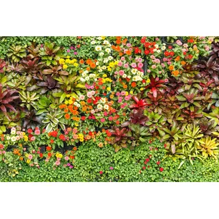 Papermoon "BLUMEN-ABSTRAKT MUSTER GARTEN PFLANZEN DEKOR NATUR", bunt,