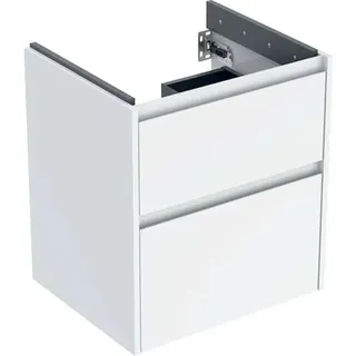 Geberit Renova Plan Unterschrank für Waschtisch, mit zwei Schubladen, 54,6x60,6x44,6cm, 504.026.01.1, Farbe: weiß / lackiert seidenglänzend