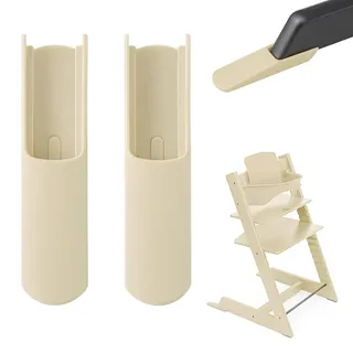 THQAE 2 Pcs Kippschutz für Stokke Tripp Trapp Hochstuhl, Erweitertes Gleiterset als Zubehör, Sicherheit Fußabdeckung und Verlängerung Beinpolster, Stuhlbein Abdeckung für Babystuhl