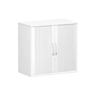 geramöbel Flex Rollladenschrank weiß, silber 1 Fachboden 80,0 x 42,5 x 79,8 cm