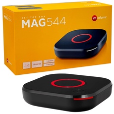 MAG 544 Original Infomir & hb-digital 4K Set Top Box Multimedia Player Internet TV Receiver UHD 60FPS 2160p@60 FPS HDMI 2.1 4K- und HEVC-Unterstützung USB3.0 4X ARM Cortex-A35 + HDMI Kabel