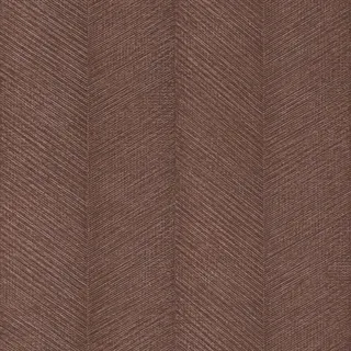 Rasch Tapete 720365 - Rotbraune Vliestapete mit Fischgrät-Muster - Rotbraun Gold Metallic