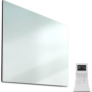Klarstein Infrarotheizung mit Thermostat, 600W Elektroheizung, Smart Infrarotheizung zur Wandmontage, IR mit Erkennung Offener Fenster, Feuchtraum Heizkörper CO2-Frei, IP54 Elektro Wand Heizung - Grau