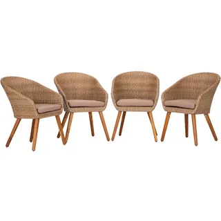 ACAMP Set 4x Armsessel Atacama Teak