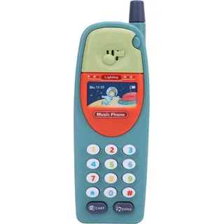 Baby-Spielzeug-Telefon, Kleinkinder-Mobiltelefon, Baby-Lernen, Bildung, Spaß, Kunststoff, Musik-Telefonmodell, Hellblau