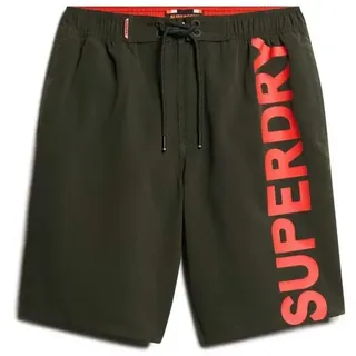 Superdry Classic 19 ́ ́ Logo Badeshorts - Surplus Goods Olive Green - 2XL