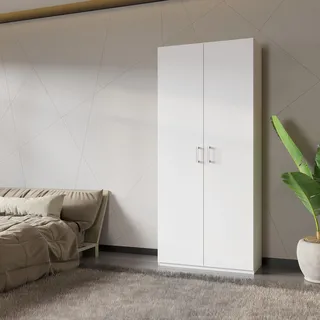 Forte Drehtürenschrank 88,9 x 210,5 x 42 cm Weiß