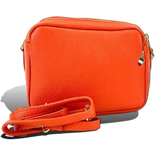 Florence Umhängetasche Damen Tasche Schultertasche Echtleder orange D2OTF809O - Orange