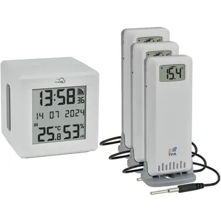 TFA WLAN Gateway ID-01 mit 3 Sendern ID-A3, 35.8104.02, weiß
