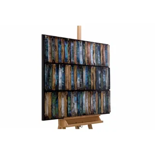 Kunstloft Metallbild Blau 100/70 cm , Metall , 8.8x70 cm , Bilder & Rahmen, Bilder, Holz & Metallbilder