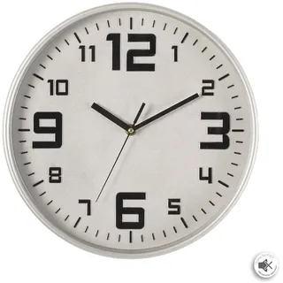 Tischuhr Atmosphera Silber Polypropylen (Ø 30 cm) - Weiß