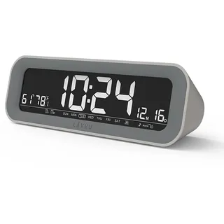 Grauer Digitalwecker LAVVU Smart LAD4011 für Netzwerk mit Radio - Grau