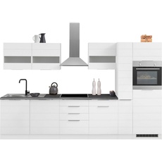 Bild von Küche »KS-Luhe«, 330 cm breit, wahlweise mit oder ohne E-Geräten, gefräste MDF-Fronten, weiß