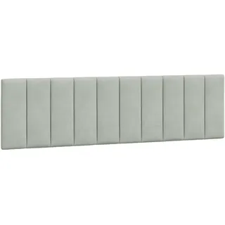 vidaXL Kopfteil-Kissen "Hanko" Hellgrau 180 cm Samt - Grau