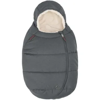 Maxi-Cosi Fußsack für Babyschalen, Fußsack für Babys (45 - 75cm), komfortabel, einfach und sicher, weiche robuste Stoffe, waschmaschinenfest, für alle Maxi-Cosi Babyschalen geeignet, Twillic Graphite