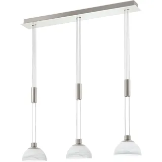 EGLO Montefio 3-flg. 18 cm halbkugelförmig Edelstahl-Weiß