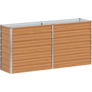 vidaXL Hochbeet Hellbraun 160 x 40 x 77 cm Verzinkter Stahl - Braun