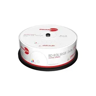 Primeon 2761319 Blu-ray BD-R DL Rohling 50 GB 25 St. Spindel Bedruckbar