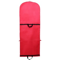 TUKA-i-AKUT Faltbar 150cm Atmungsaktiver Kleidersack mit Reißverschluss, Schutzhülle für Kleider/Anzüge/Mäntel, Transport & Säurefreie Langezeitlagerung, 2 Zubehörteile Taschen, Rot TKB1007