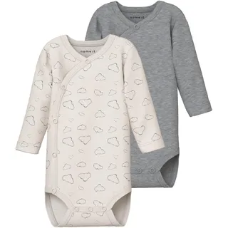 NAME IT Unisex Nbnbody 2P Ls Wrap Cloud Noos