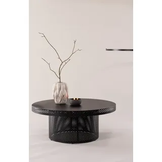Livetastic Couchtisch West End Schwarz MDF 100 x 100 x 40 cm