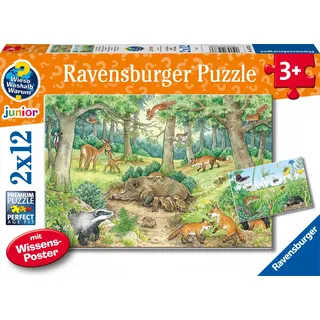 Ravensburger 05673 Puzzle Puzzlespiel 12 Stück(e) Tiere im Wald und auf der Wiese (24 Teile)