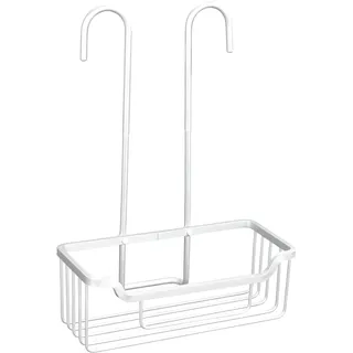 Wenko Duschregal zum Hängen an die Armatur, Ablage aus Aluminium (rostfrei), 25 x 36 x 14 cm