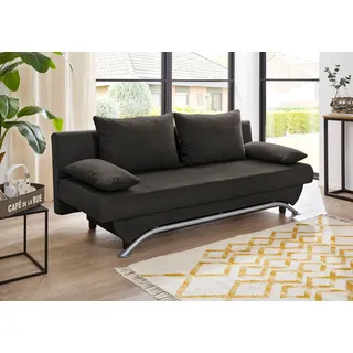 Jockenhöfer Schlafcouch Kunstleder 2-Sitzer Schwarz