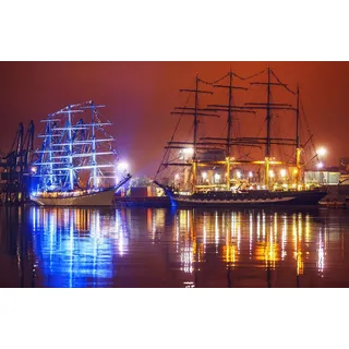 Papermoon "PIRATENSCHIFFE-PIRATEN SCHIFFE PIRAT SCHIFF KÜSTE MEER", bunt,