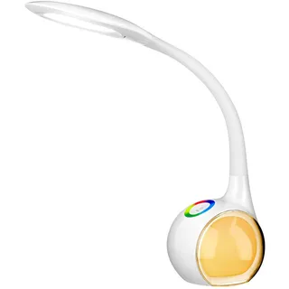 Boxxx Led-Schreibtischleuchte , Weiß , Kunststoff , Uni , oval , F , 51 cm , drehbar, Farbwechsler, Flexarm, Farben fixierbar, Touch (on/off) , Lampen & Leuchten, Innenbeleuchtung, Tischlampen