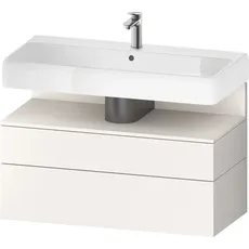 Duravit Qatego Waschtischunterbau, 1 Auszug und 1 Schublade, 990x470x590mm, Nische Weiß Supermatt, QA4395084, Farbe: Weiß Supermatt/mit Nischenbeleuchtung