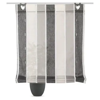 HOME WOHNIDEEN Home fashion BÄNDCHENROLLO LÄNGSSTREIFEN, Stoff, anthrazit, 130 x 60 cm