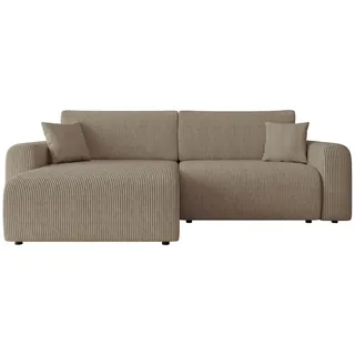 Mirjan24 Eckcouch Cord 5-Sitzer Beige