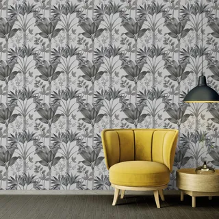 A.S. Création Tapete Floral Grau Schwarz Weiß Beige- Architects Paper Arcade 391725 - Vliestapete Pflanzen - 10,05 m x 0,53 m Made in Germany