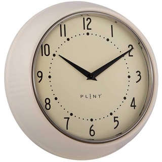 PLINT Retro Wanduhr Silent Non-Ticking Decorative Cream Color Wall Clock, Retro Style Wall Decoration for Kitchen Living Room Home, Office, Schule, Easy to Read Large Numbers